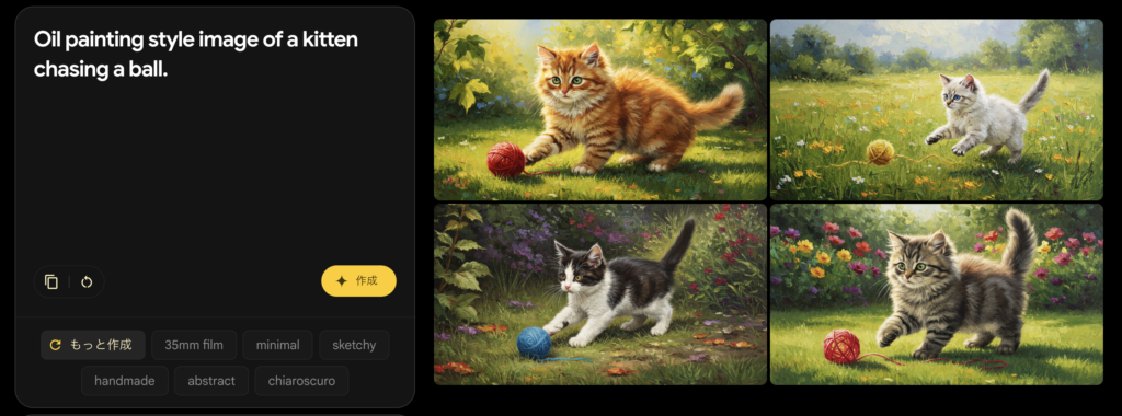 Oil painting style cat