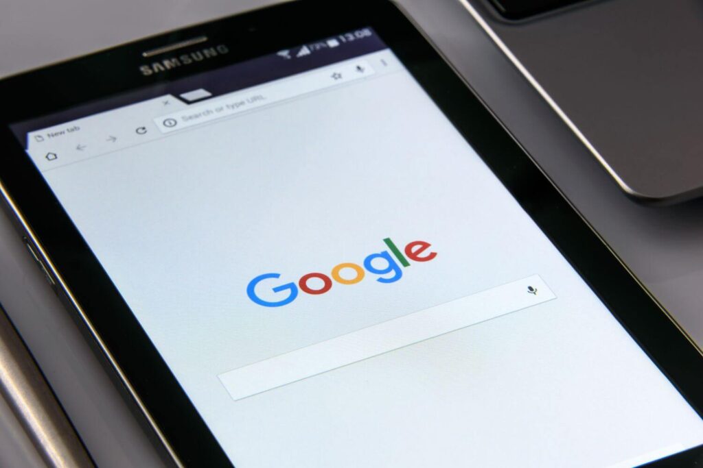 Google search screen