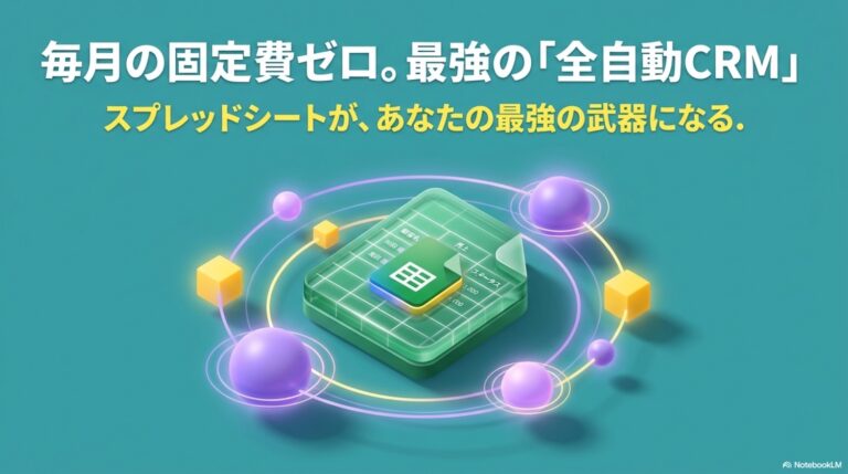 毎月の固定費ゼロ！スプレッドシートで作る最強の「全自動メルマガ＆CRMシステム」